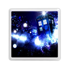 Tardis Background Space Memory Card Reader (square) by Sudhe
