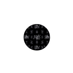 Black And White Ethnic Design Print 1  Mini Buttons by dflcprintsclothing