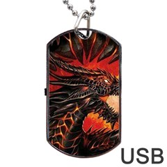 Dragon Dog Tag Usb Flash (two Sides) by Sudhe