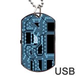 Circuit Pcb Tile Tiling Computer Dog Tag USB Flash (Two Sides) Back