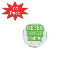 Never Look Back 1  Mini Buttons (100 Pack)  by Melcu