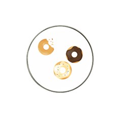 Donuts Pattern With Bites 3xframe Donuts Pattern With Bites Dark Brown Background Onlydonuts Pattern With Bites Brown And Beige Chocolate Doughnuts Hat Clip Ball Marker (10 Pack) by genx