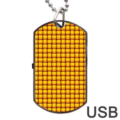 Wood Weave 1 Dog Tag Usb Flash (one Side) by ArtworkByPatrick