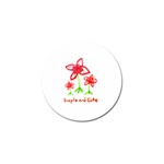 Flowers And Cute Phrase Pencil Drawing Golf Ball Marker (4 pack) Front