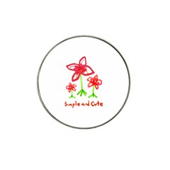Flowers And Cute Phrase Pencil Drawing Hat Clip Ball Marker (10 Pack) by dflcprintsclothing