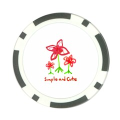 Flowers And Cute Phrase Pencil Drawing Poker Chip Card Guard (10 Pack) by dflcprintsclothing