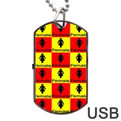 Female Dog Tag Usb Flash (two Sides) by ArtworkByPatrick