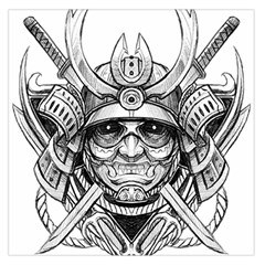 Drawing Samurai Tattoo Sketch Japanese Samurai Large Satin Scarf (square) by Sudhe