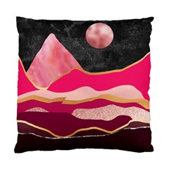 Pink And Black Abstract Mountain Landscape Standard Cushion Case (two Sides) by charliecreates