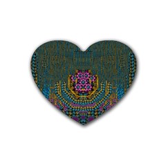 The  Only Way To Freedom And Dignity Ornate Heart Coaster (4 Pack)  by pepitasart