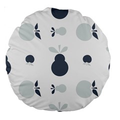 Apples Pears Continuous Large 18  Premium Round Cushions by HermanTelo