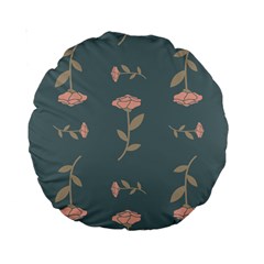 Florets Rose Flower Standard 15  Premium Round Cushions by HermanTelo