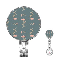 Florets Rose Flower Stainless Steel Nurses Watch by HermanTelo