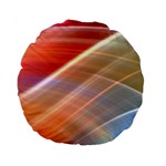 Wave Background Pattern Abstract Standard 15  Premium Round Cushions Front