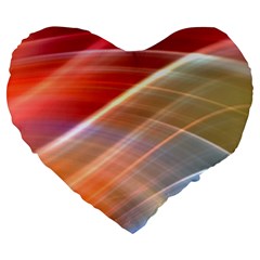 Wave Background Pattern Abstract Large 19  Premium Flano Heart Shape Cushions by HermanTelo