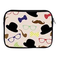 Moustache Hat Bowler Apple Ipad 2/3/4 Zipper Cases by HermanTelo