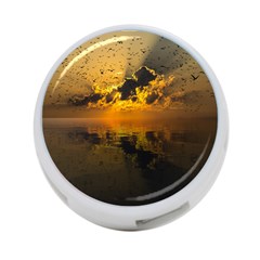 Sunset Reflection Birds Clouds Sky 4-port Usb Hub (two Sides) by HermanTelo
