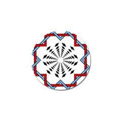 Star Illusion Mandala Golf Ball Marker (10 Pack) by HermanTelo