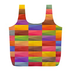 Abstract Background Geometric Full Print Recycle Bag (l) by Mariart