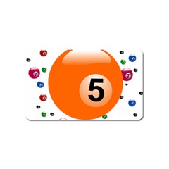 Billiard Ball Ball Game Pink Orange Magnet (name Card) by HermanTelo