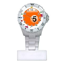 Billiard Ball Ball Game Pink Orange Plastic Nurses Watch by HermanTelo