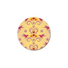 Pattern Bird Flower Golf Ball Marker (4 Pack) by HermanTelo