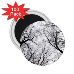 Forest Trees Silhouette Tree 2 25  Magnets (100 Pack)  by Pakrebo