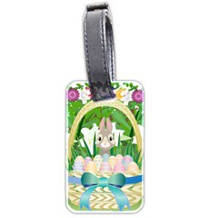 Graphic Easter Easter Basket Spring Luggage Tag (two Sides) by Pakrebo