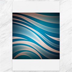 Background Abstract Blue Wavy Canvas 12  X 18  by Pakrebo