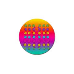 Roses In  Stunning Rainbows Golf Ball Marker by pepitasart