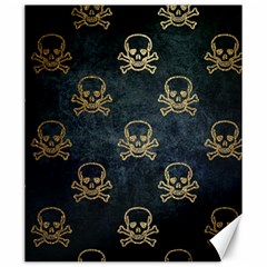 Golden Glitter Skeleton Gothic Canvas 20  X 24  by HermanTelo