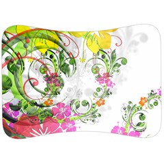 Flowers Floral Velour Seat Head Rest Cushion by HermanTelo