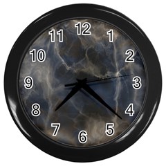 Marble Surface Texture Stone Wall Clock (black) by HermanTelo