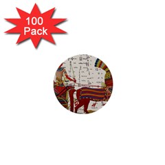 Egyptian Tutunkhamun Pharaoh Design 1  Mini Buttons (100 Pack)  by Sapixe
