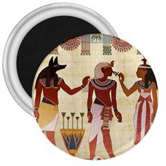 Egyptian Design Man Woman Priest 3  Magnets by Sapixe