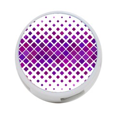 Pattern Square Purple Horizontal 4-port Usb Hub (one Side) by HermanTelo