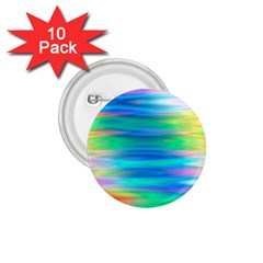 Wave Rainbow Bright Texture 1 75  Buttons (10 Pack) by Sapixe