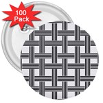 Seamless Stripe Pattern Lines 3  Buttons (100 pack)  Front