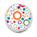 Wallpaper Circle 4-Port USB Hub (One Side) Front