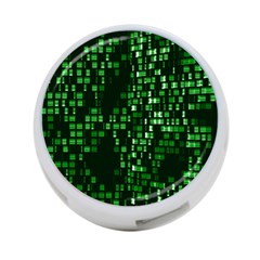 Abstract Plaid Green 4-port Usb Hub (one Side) by Bajindul