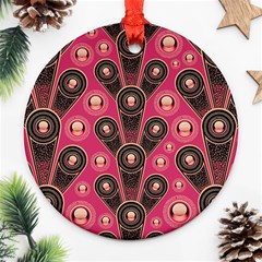 Background Abstract Pattern Round Ornament (two Sides) by Bajindul