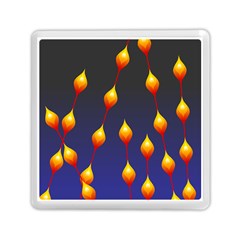Flower Buds Floral Night Memory Card Reader (square) by Bajindul