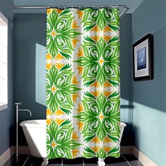 Green Pattern Retro Wallpaper Shower Curtain 36  X 72  (stall)  by Bajindul
