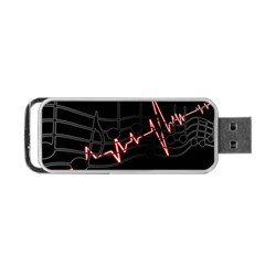Music Wallpaper Heartbeat Melody Portable Usb Flash (one Side) by Bajindul
