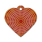 Pattern Background Structure Dog Tag Heart (Two Sides) Back