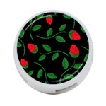 Roses Flowers Spring Flower Nature 4-Port USB Hub (Two Sides) Front