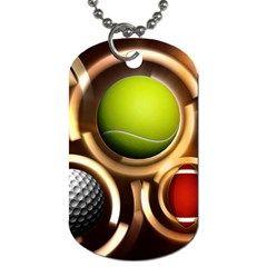 Sport Ball Tennis Golf Football Dog Tag (one Side) by Bajindul