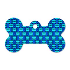 Pattern Graphic Background Image Blue Dog Tag Bone (two Sides) by Bajindul