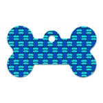 Pattern Graphic Background Image Blue Dog Tag Bone (Two Sides) Front