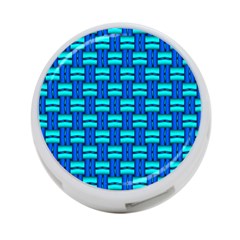 Pattern Graphic Background Image Blue 4-port Usb Hub (one Side) by Bajindul